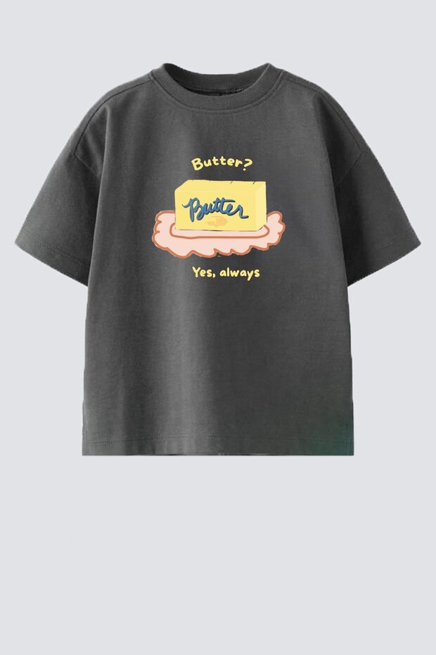 Unisex Kids Cotton Crew Neck Printed T-Shirt