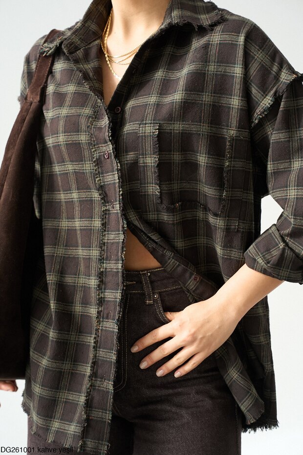 ekose kadın gömlek - 1