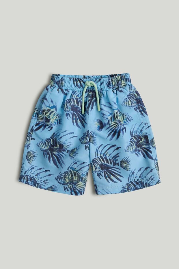 Blue Fish Swim Shorts