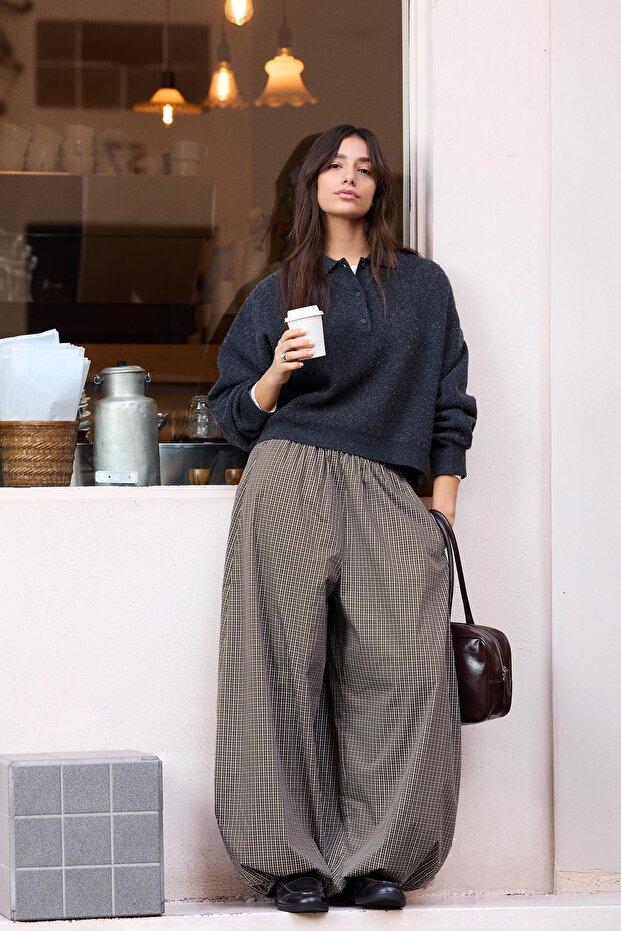 Poplin bloomer pantolon - 1