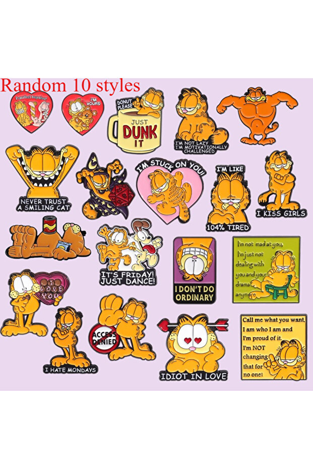 Random 10 styles 10 Pieces of Random Shipping New Cute Kitten Series Brooch Creative Personality Ani