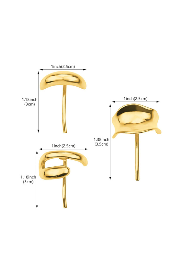 3pcs Gold 3PCS Ponytail Cuff Gold Silver Elegant Alloy Metal Hair Buckle for Women and Girls Hair Cl