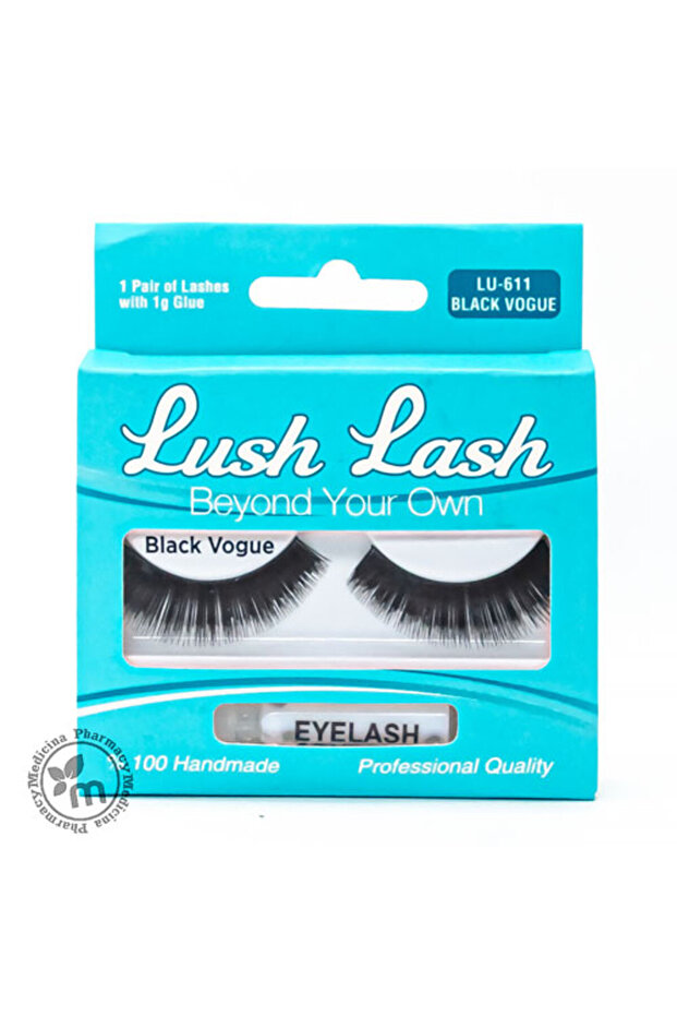 Lashes Black Vogue 611 with Adhesive