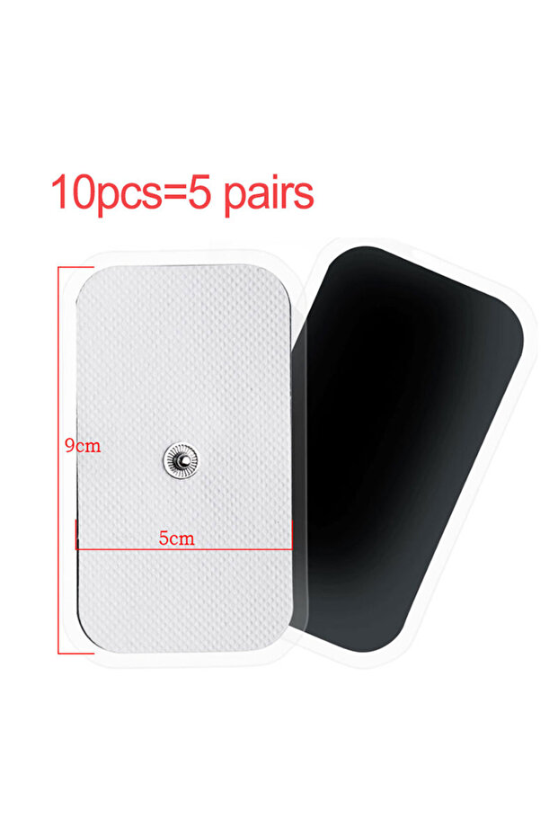 10pcs 5x9cm Electrodes Pad Snap Button 3.5mm EMS Electrostimulation Patches Reusable Replaceable Non
