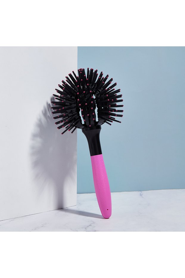 SZ56-BOX 3D Round Hair Brushes Detangling Hairbrush Spherical Ball Brush 360° Round Styling Hair Bru