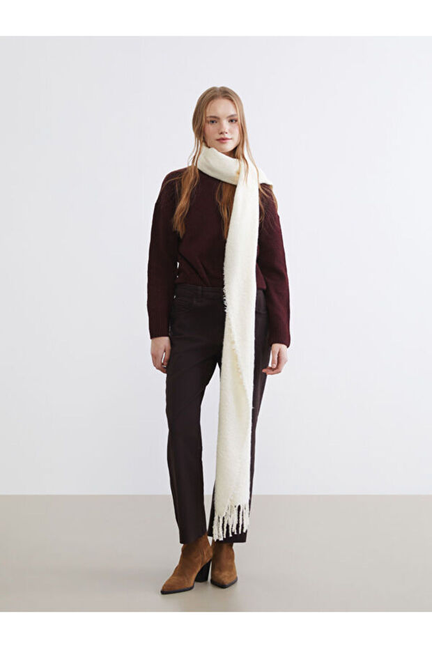 Esvab • Modern & Distinctive Plain Tasseled Women's Scarf