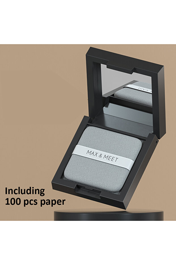 Mirror Box New Protectable Oil Control Paper Box Soft Face Powder Puff 24H Long Lasting Oil Control