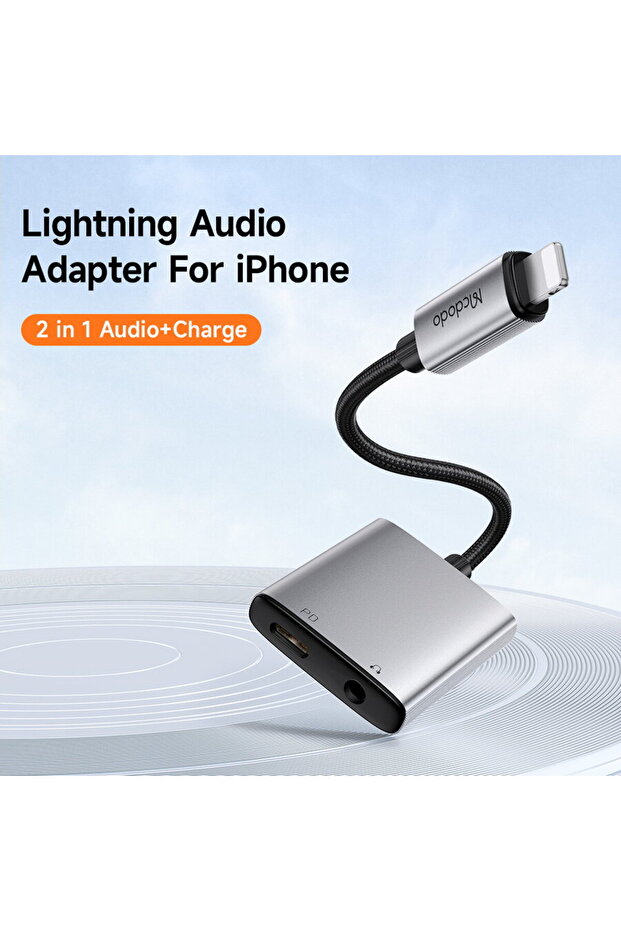 Adaptor Lightning, 2in1, Advanced Digital Audio Decoding Chip, Support Remote Control - (CA-5 - 2