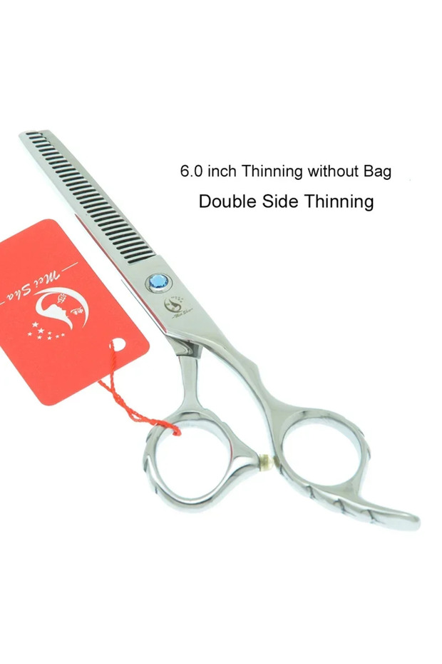 A0090A-01-60 6 inch Hair Scissors Professional Barber Hairdressing Shears Double Side Thinning Sciss