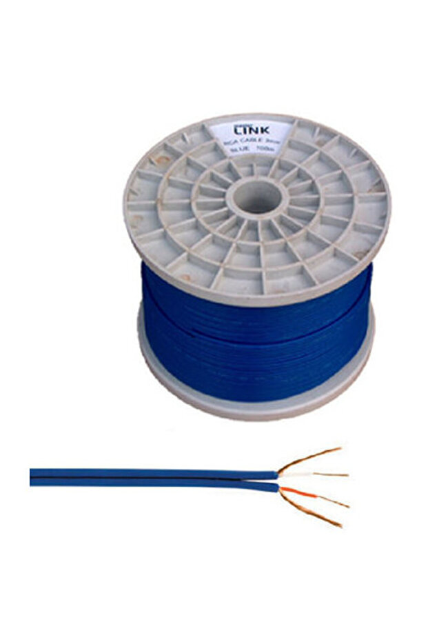 CABLU 2RCA 3MM ALBASTRU ROLA - 1