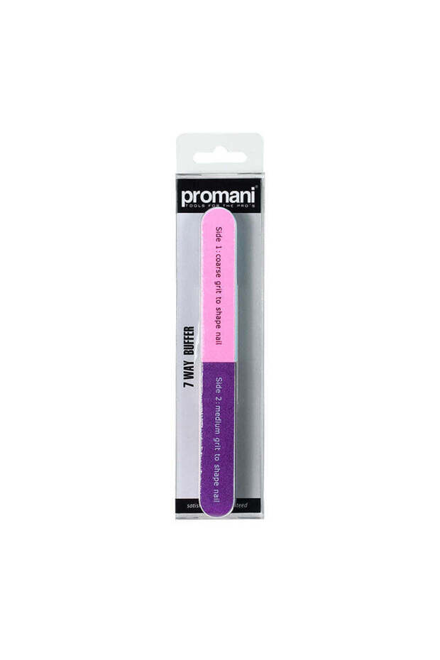 Pink & Purple 7 Way Nail Buffer