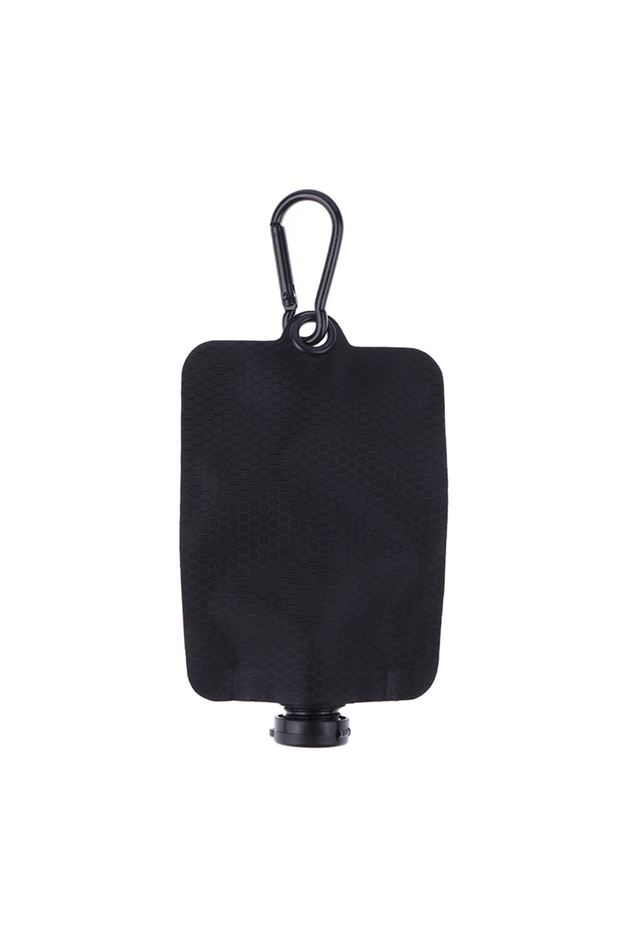 Black ♥Collapsible Liquid Pouch - Large Caliber Reusable Travel Container for Toiletries, Liquids &