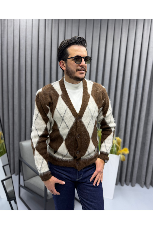 كارديجان تريكو بأزرار بنمط أرجايل - 3