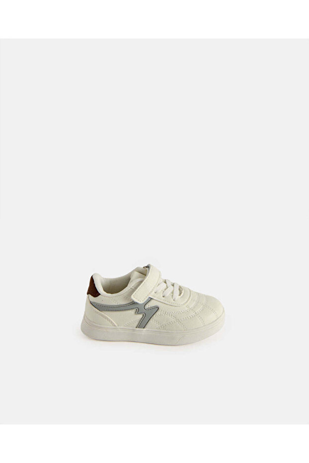 Infant Boys White Embroidered Sneakers