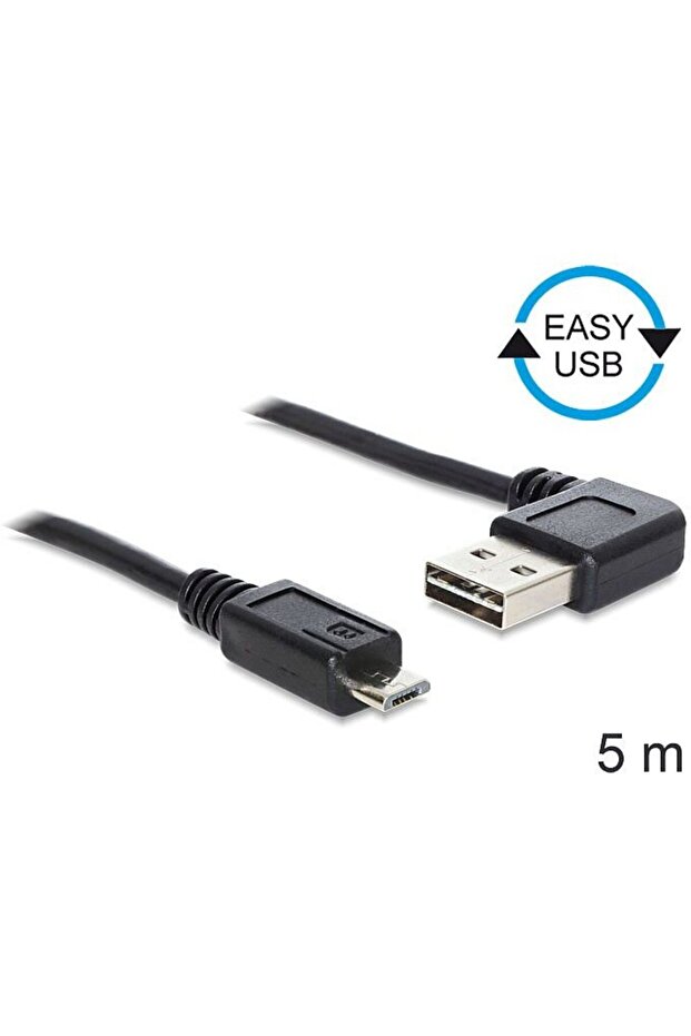 USB2.0 A 90° > Micro-B 5m - 1