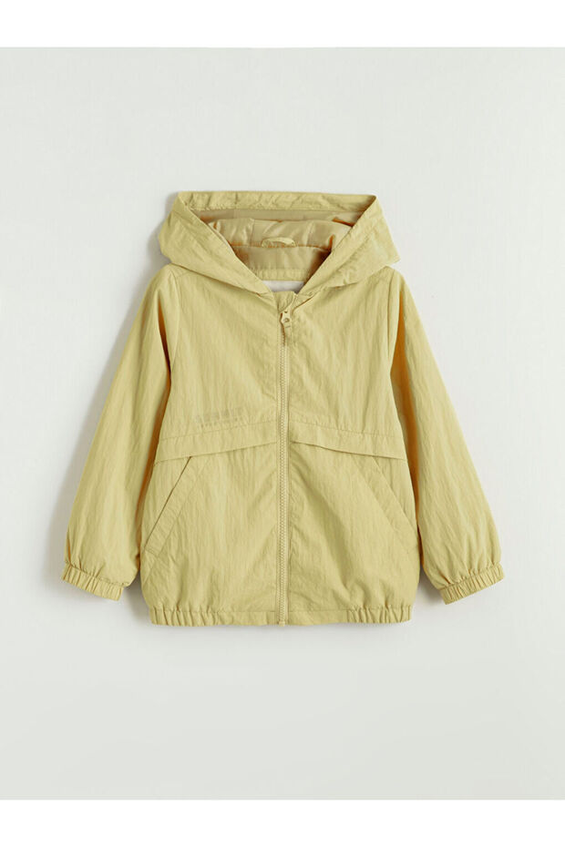 Lcw kids yellow hooded boys' raincoat