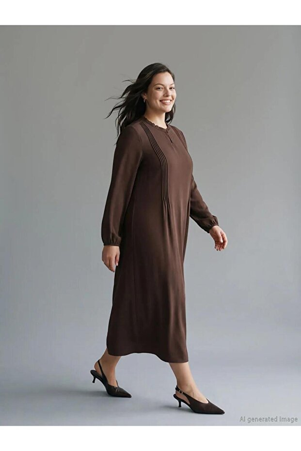 Hakim Yaka Seam Detail Dress (S6)