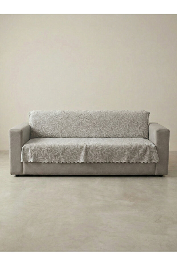 Non-Slip Base Thai Feather Sofa Bed, Armchair, Sofa Cover (Cream) (175X210Cm)