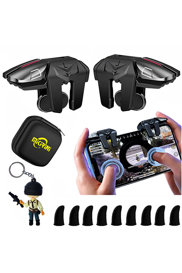 وحدة تحكم ألعاب محمولة 13 في 1 لألعاب PUBG/Call of Duty، مزودة بـ L2R2 و4 أزرار تحكم لأجهزة iPhone/Android
