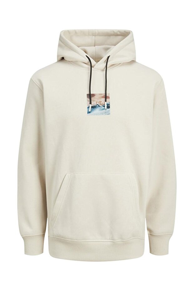 Kapüsonlu Baskili Sweatshirt - 2
