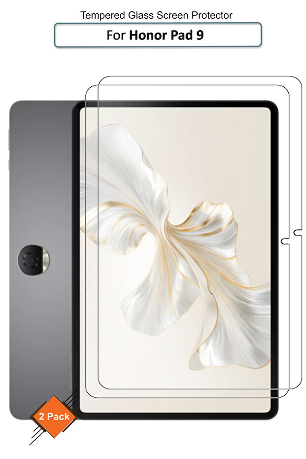 عبوة من قطعتين من واقي الشاشة الزجاجي المقوى الممتاز لجهاز Honor Pad 9 - 12.1