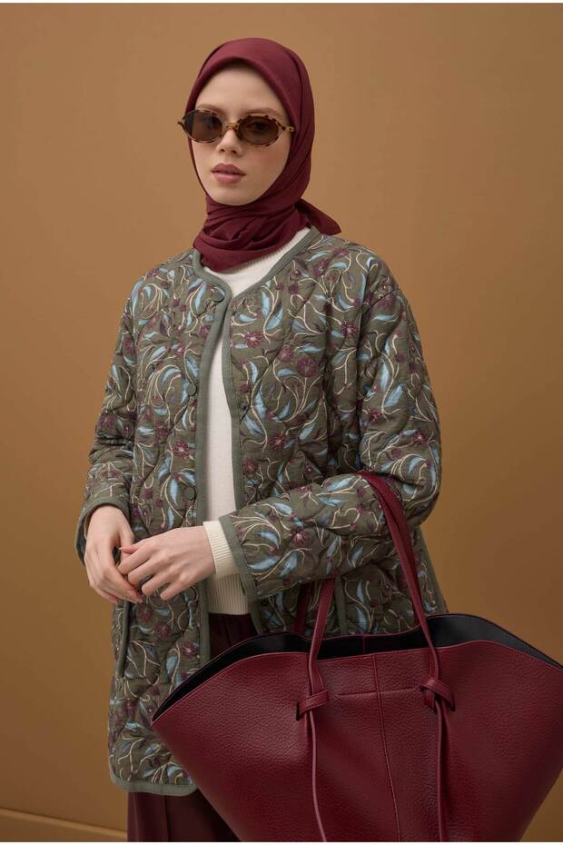 Soft Kraş Eşarp Bordo - 2