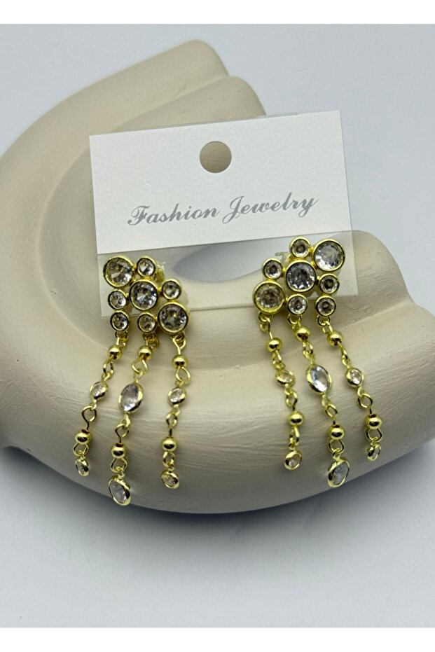 Vip gold stone dangle earrings - 26vipkp18