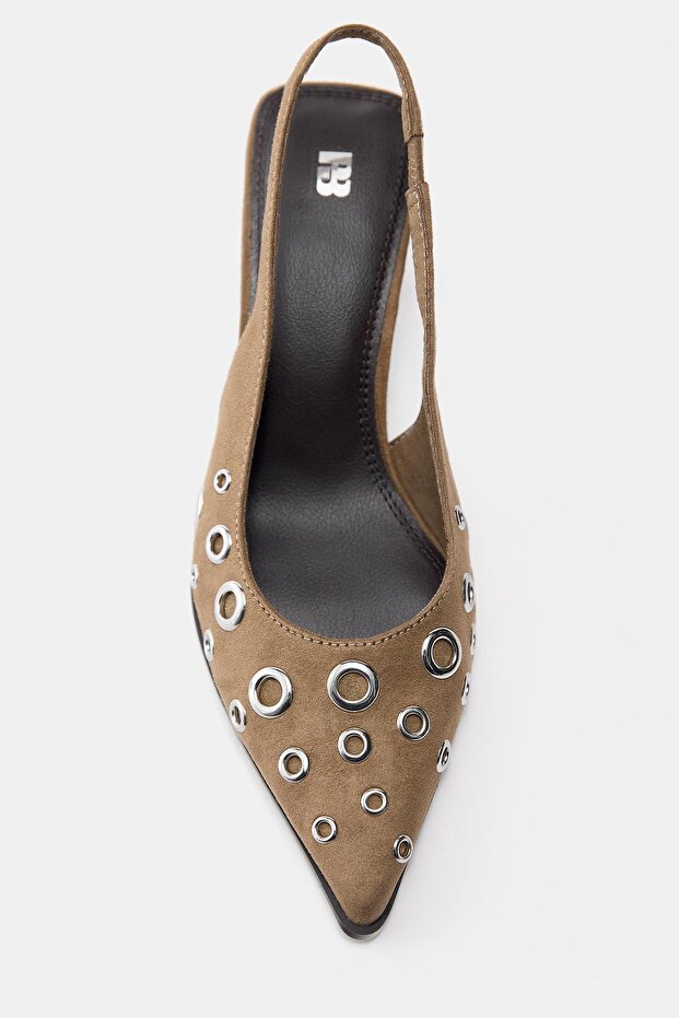 Topuklu zımbalı ayakkabı - 3