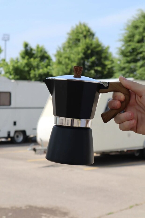 Mokapot 6-Cup Coffeehutt Bigg Coffee Italian Filter Coffee Maker - Aluminum, Lightweight and Durable
