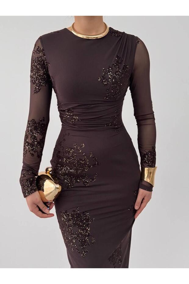 Mansa Midi Elbise - 8