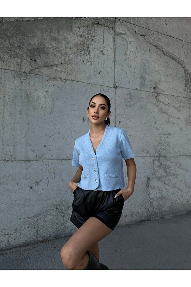 KISA KOL ÇELİK ÖRME HIRKA - 3