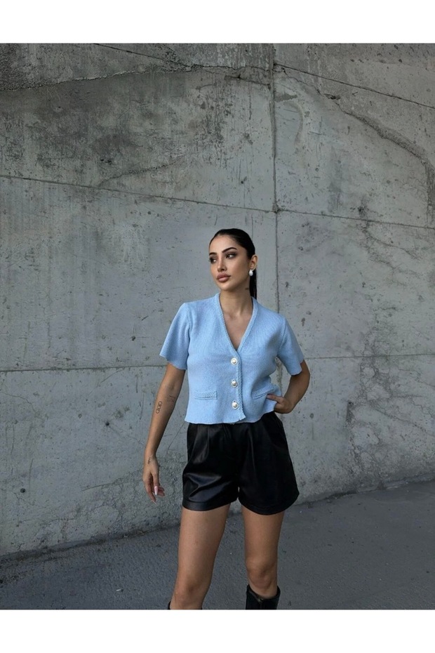 KISA KOL ÇELİK ÖRME HIRKA - 1