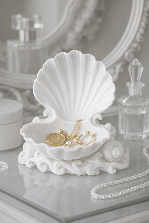 Elegant Jewelry Bowl in Shell Shape