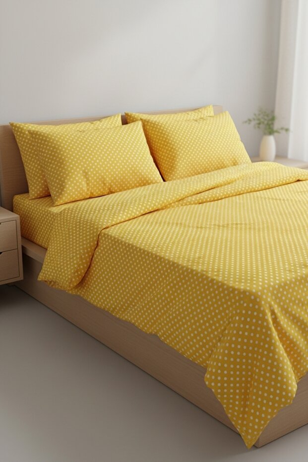 طقم غطاء لحاف رانفورس فردي / أصفر - 1