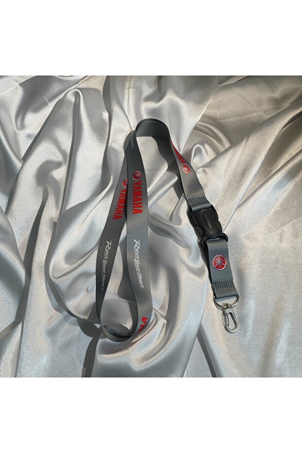 Yamaha Gray Motor Neck Strap Lanyard, Compatible Mirror Strap Lanyard, Keychain Lanyard Moto Accessory