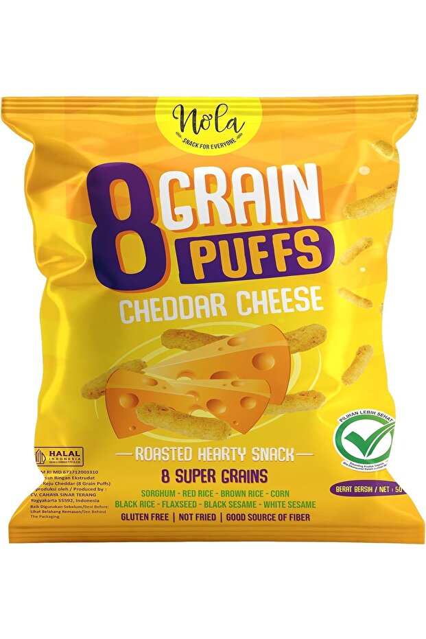 8 Grain Puffs Cheddar Cheese 50g
