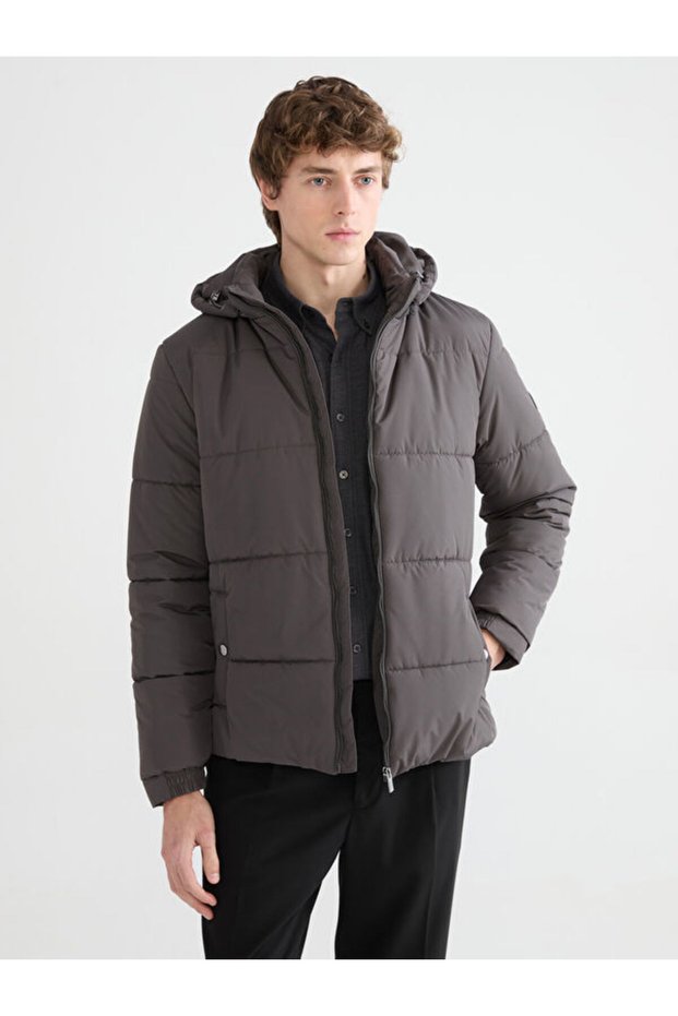 Rmz Gi̇yi̇m Farkiyla Standardfit Hooded Men's Puffer Jacket