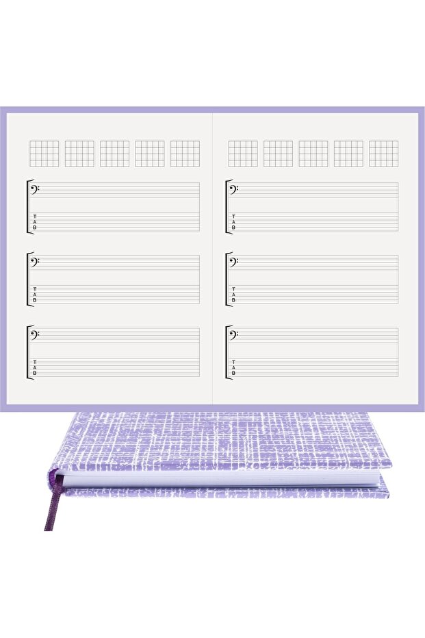 Guitar Notepad – Fa and Tab Key, Tuned - 100% Handmade, 2026 Collection – Artistic Binding - A/5