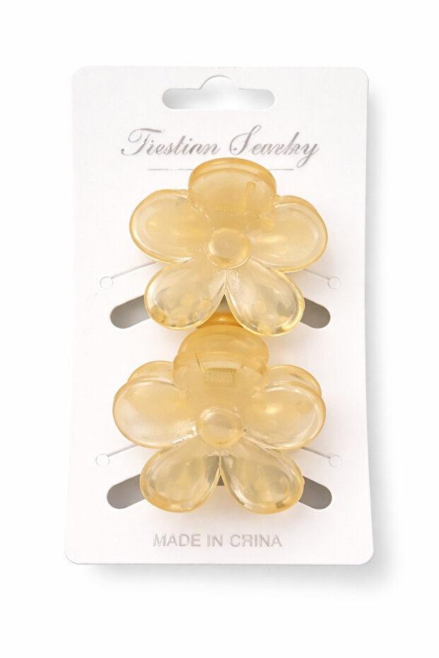 مشبك مزين بنمط زهرة اللوتس - 4 سم - 1