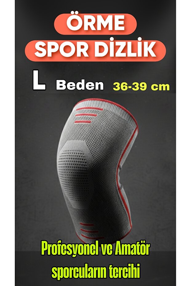 L Size 3D Knitted Sports Knee Brace Pain Relief Knee Protector Breathable Compression Support Non-Slip