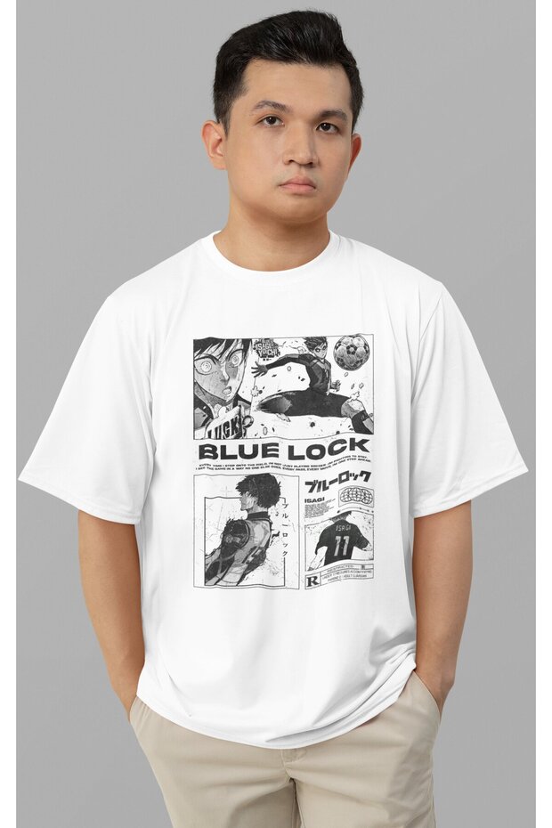 Design Blue Lock Printed Unisex Oversize Anime T-Shirt