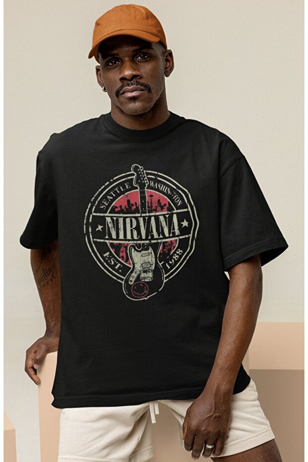Nirvana Rock Metal Printed Unisex Oversize Legendary Music Band T-Shirt