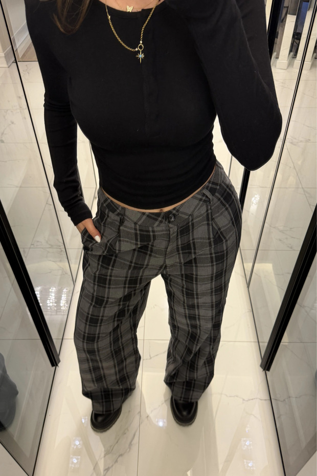 منقوشة السراويل بالازو منقوشة - 3