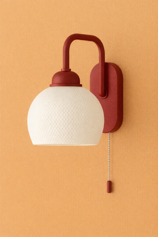 Modern Nosta Wall Lamp | Decorative Body | With a String Key | Minimal Wall Lamp