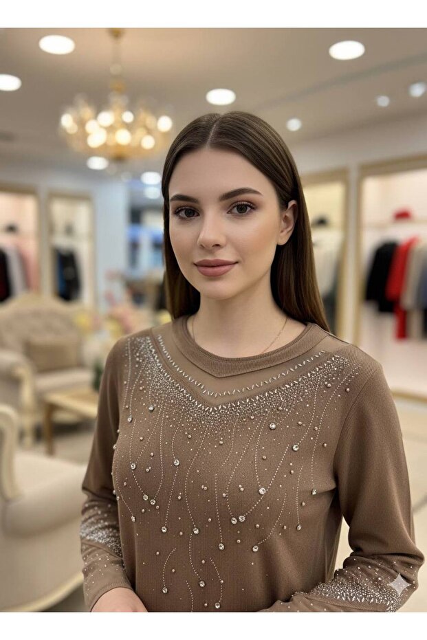 TAŞ İŞLEMELİ KAZAK - 1