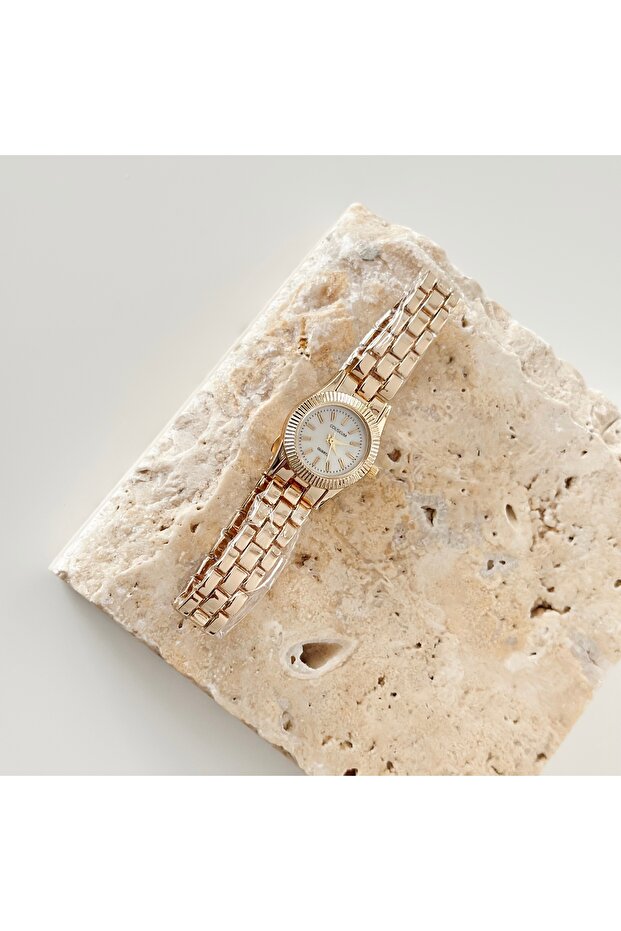 Deep Gold Saat Beyaz - 1