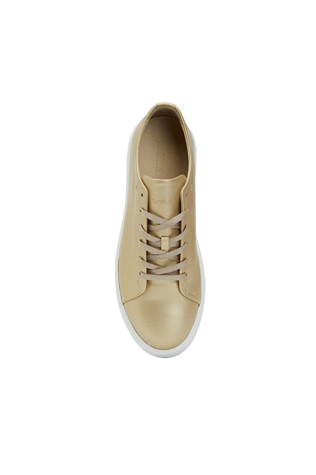 Gold Kadın Deri Sneaker - 4