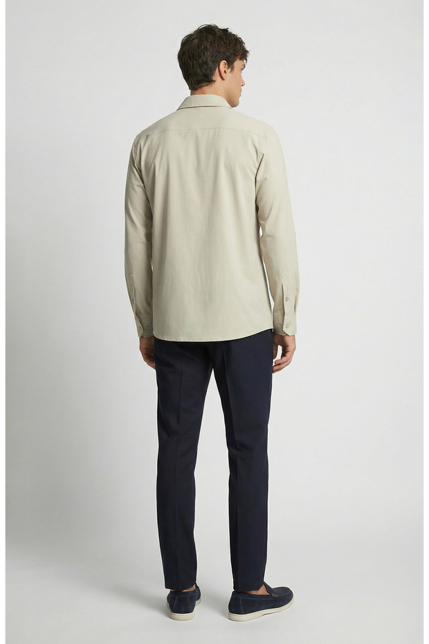 Vizon Uzun Kollu Teknik Örme Gömlek - 3