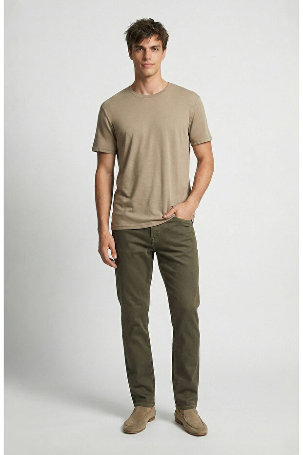 Haki Denim Pantolon - 1