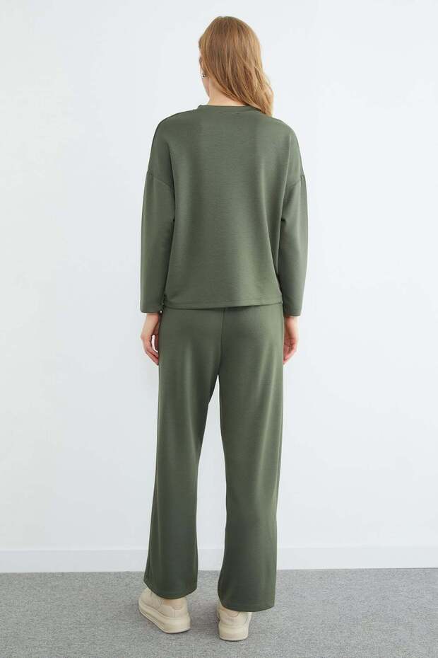 طقم مودال أساسي بأكمام طويلة مكون من قطعتين - 8